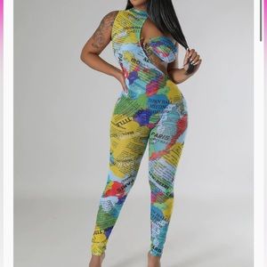 Around the world jumpsuit- multicolor